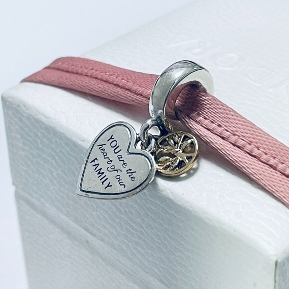 Pandora Two-tone Family Tree & Heart Dangle Charm | Pandora  Pandora Two-tone Family Tree & Heart Dangle Charm